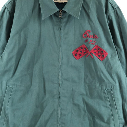 【中古品】【メンズ】 HOUSTON 51475 ”METROPOLITAN” EMB HARRINGTON JACKET ヒューストン 刺繍ハリントンジャケット 147-260701-sm-05-otoh サイズ：XL カラー：グリーン 万代Net店