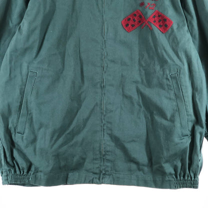 【中古品】【メンズ】 HOUSTON 51475 ”METROPOLITAN” EMB HARRINGTON JACKET ヒューストン 刺繍ハリントンジャケット 147-260701-sm-05-otoh サイズ：XL カラー：グリーン 万代Net店