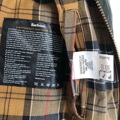 【中古品】【メンズ】 BARBOUR HERITAGE HIGHFIELD WAX JACKET バブアー ハイフィールド ワックスジャケット 147-260701-sm-03-otoh サイズ：L カラー：オリーブ 万代Net店