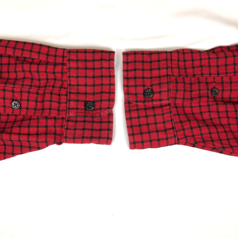 【中古品】【メンズ】 RALPHLAUREN ポロ ラルフローレン 長袖フランネルボタンダウンシャツ 長袖シャツ 147-260703-sm-05-otoh カラー：レッド ブラック 万代Net店