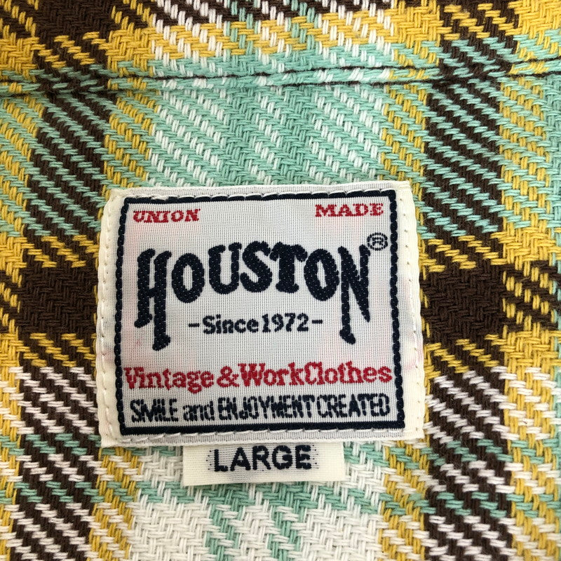 【中古品】【メンズ】 HOUSTON 41142 ヒューストン ヘビービエラ ワークチェックシャツ 147-260703-sm-04-otoh カラー：グリーン 万代Net店