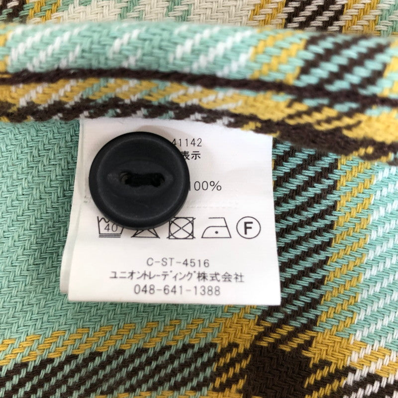 【中古品】【メンズ】 HOUSTON 41142 ヒューストン ヘビービエラ ワークチェックシャツ 147-260703-sm-04-otoh カラー：グリーン 万代Net店