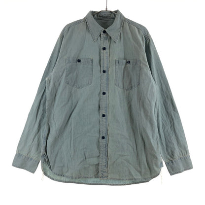 【中古品】【メンズ】 HOUSTON 41092 CHAMBRAY SHIRT ヒューストン USAコットン シャンブレー 長袖ワークシャツ 147-260703-sm-03-otoh カラー：ヴィンテージウォッシュ 万代Net店