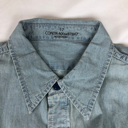 【中古品】【メンズ】 HOUSTON 41092 CHAMBRAY SHIRT ヒューストン USAコットン シャンブレー 長袖ワークシャツ 147-260703-sm-03-otoh カラー：ヴィンテージウォッシュ 万代Net店
