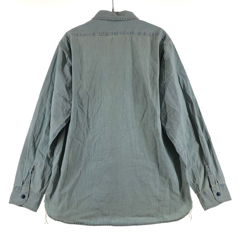 【中古品】【メンズ】 HOUSTON 41092 CHAMBRAY SHIRT ヒューストン USAコットン シャンブレー 長袖ワークシャツ 147-260703-sm-03-otoh カラー：ヴィンテージウォッシュ 万代Net店