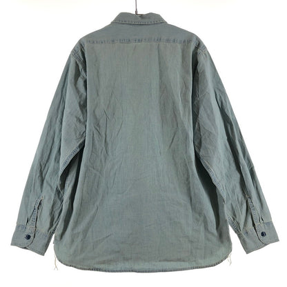 【中古品】【メンズ】 HOUSTON 41092 CHAMBRAY SHIRT ヒューストン USAコットン シャンブレー 長袖ワークシャツ 147-260703-sm-03-otoh カラー：ヴィンテージウォッシュ 万代Net店