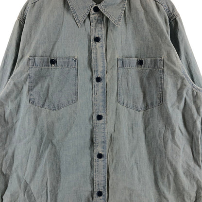 【中古品】【メンズ】 HOUSTON 41092 CHAMBRAY SHIRT ヒューストン USAコットン シャンブレー 長袖ワークシャツ 147-260703-sm-03-otoh カラー：ヴィンテージウォッシュ 万代Net店