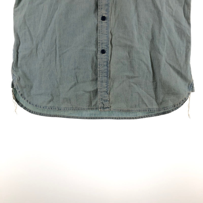【中古品】【メンズ】 HOUSTON 41092 CHAMBRAY SHIRT ヒューストン USAコットン シャンブレー 長袖ワークシャツ 147-260703-sm-03-otoh カラー：ヴィンテージウォッシュ 万代Net店