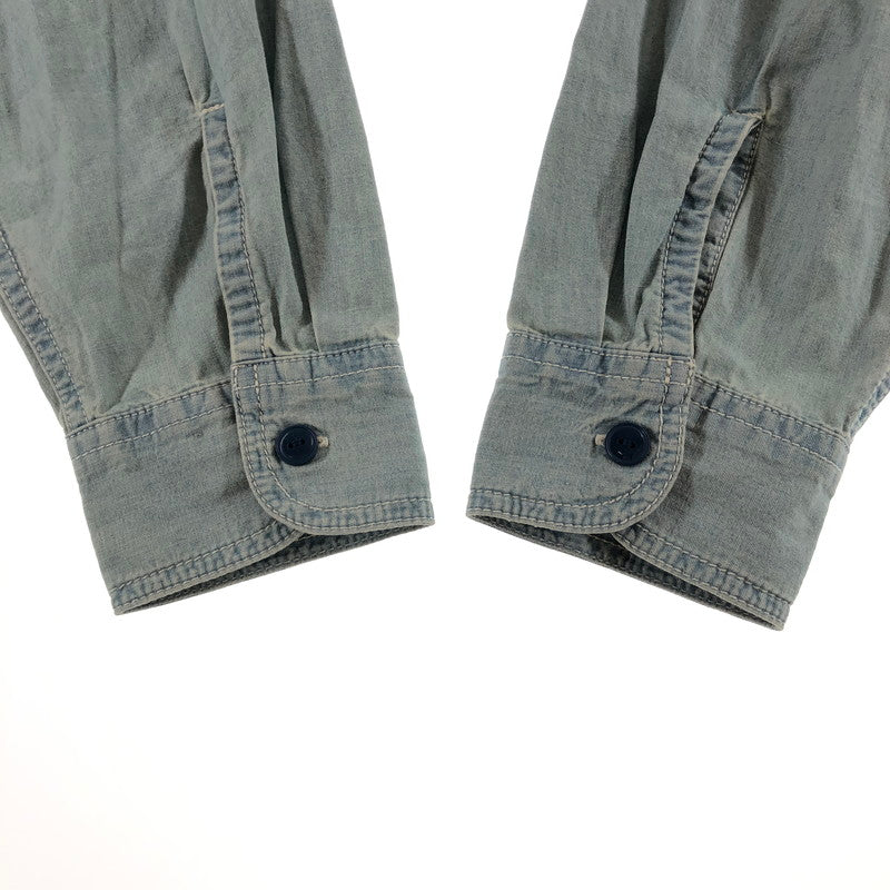 【中古品】【メンズ】 HOUSTON 41092 CHAMBRAY SHIRT ヒューストン USAコットン シャンブレー 長袖ワークシャツ 147-260703-sm-03-otoh カラー：ヴィンテージウォッシュ 万代Net店