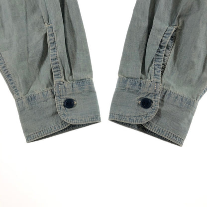 【中古品】【メンズ】 HOUSTON 41092 CHAMBRAY SHIRT ヒューストン USAコットン シャンブレー 長袖ワークシャツ 147-260703-sm-03-otoh カラー：ヴィンテージウォッシュ 万代Net店