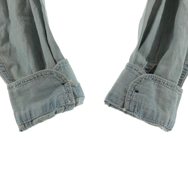 【中古品】【メンズ】 HOUSTON 41092 CHAMBRAY SHIRT ヒューストン USAコットン シャンブレー 長袖ワークシャツ 147-260703-sm-03-otoh カラー：ヴィンテージウォッシュ 万代Net店