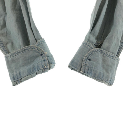 【中古品】【メンズ】 HOUSTON 41092 CHAMBRAY SHIRT ヒューストン USAコットン シャンブレー 長袖ワークシャツ 147-260703-sm-03-otoh カラー：ヴィンテージウォッシュ 万代Net店