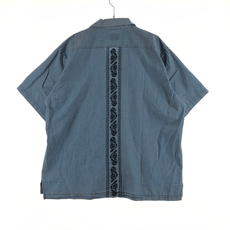 【中古品】【メンズ】 HOUSTON 41216 CHAMBRAY EMB CUBA SHIRT ヒューストン シャンブレー刺繍キューバシャツ 147-260703-sm-02-otoh カラー：ブリーチ 万代Net店