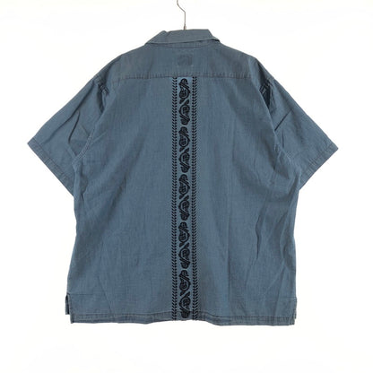 【中古品】【メンズ】 HOUSTON 41216 CHAMBRAY EMB CUBA SHIRT ヒューストン シャンブレー刺繍キューバシャツ 147-260703-sm-02-otoh カラー：ブリーチ 万代Net店