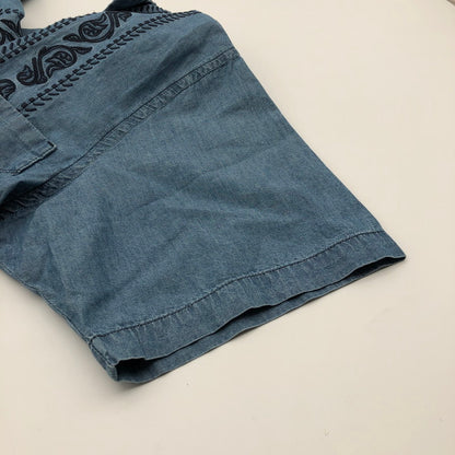 【中古品】【メンズ】 HOUSTON 41216 CHAMBRAY EMB CUBA SHIRT ヒューストン シャンブレー刺繍キューバシャツ 147-260703-sm-02-otoh カラー：ブリーチ 万代Net店