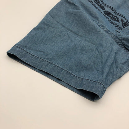 【中古品】【メンズ】 HOUSTON 41216 CHAMBRAY EMB CUBA SHIRT ヒューストン シャンブレー刺繍キューバシャツ 147-260703-sm-02-otoh カラー：ブリーチ 万代Net店