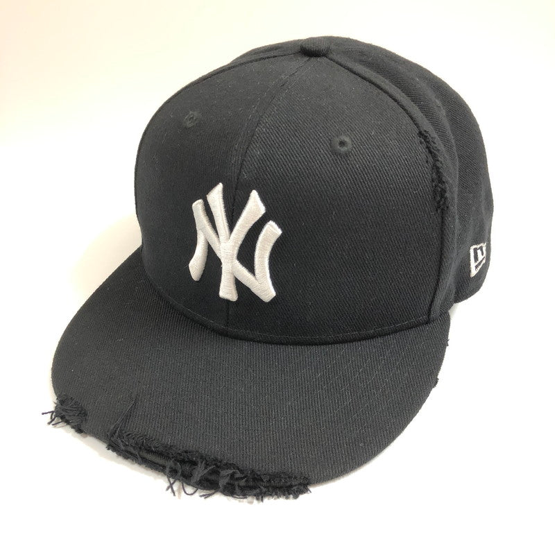 【中古品】【メンズ】 NEW ERA 14745157 59FIFTY DAMAGED NEW YORK YANKEES ニューヨーク・ヤンキース ブラック 帽子 185-060608-sm-07-otoh カラー：ブラック 万代Net店