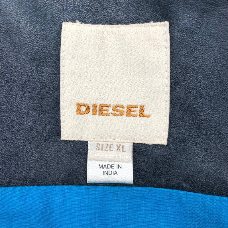 【中古品】【メンズ】 DIESEL ディーゼル ライダースジャケット 147-260723-sm-10-otoh サイズ：XL カラー：ダークネイビー 万代Net店