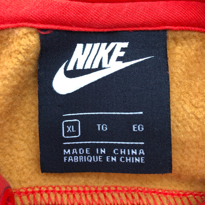 【中古品】【メンズ】 NIKE CU4382-673 ナイキ カラーブロック プルオーバーパーカー 147-260723-sm-01-otoh サイズ：XL カラー：レッド キャメル 万代Net店
