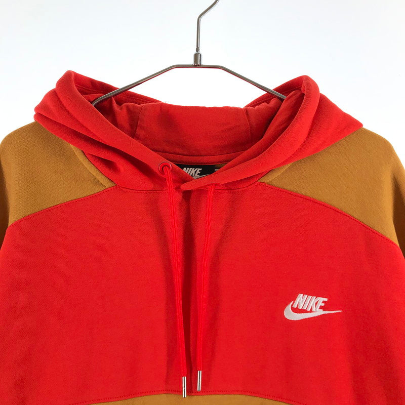 【中古品】【メンズ】 NIKE CU4382-673 ナイキ カラーブロック プルオーバーパーカー 147-260723-sm-01-otoh サイズ：XL カラー：レッド キャメル 万代Net店