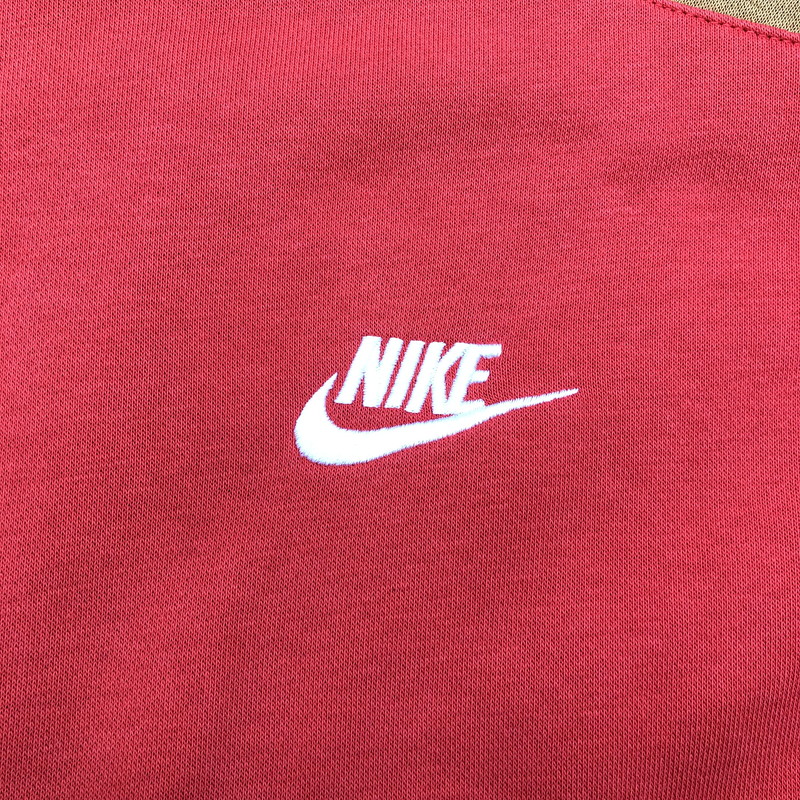 【中古品】【メンズ】 NIKE CU4382-673 ナイキ カラーブロック プルオーバーパーカー 147-260723-sm-01-otoh サイズ：XL カラー：レッド キャメル 万代Net店