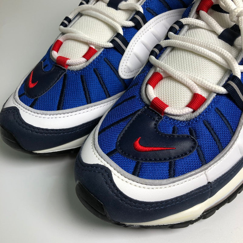 【中古品】【メンズ】 NIKE 640744-100 AIR MAX 98 UNIVERSITY RED OBSIDIAN ナイキ エアマックス98 ユニバーシティ レッド オブジディアン スニーカー 靴 160-260714-sm-01-otoh カラー：トリコロールカラー 万代Net店