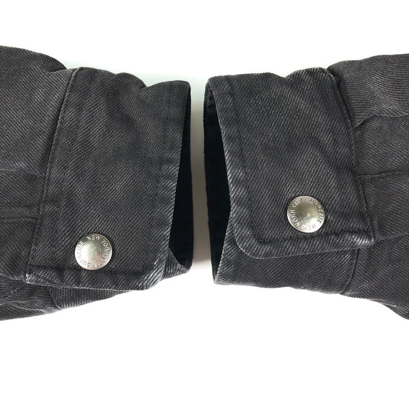 【中古品】【メンズ】 SUPREME QUITED LINED DENIM SNAP SHIRT BLACK シュプリーム キルティド ラインド デニム スナップ シャツ ジャケット 149-260710-sm-01-otoh カラー：ブラック 万代Net店