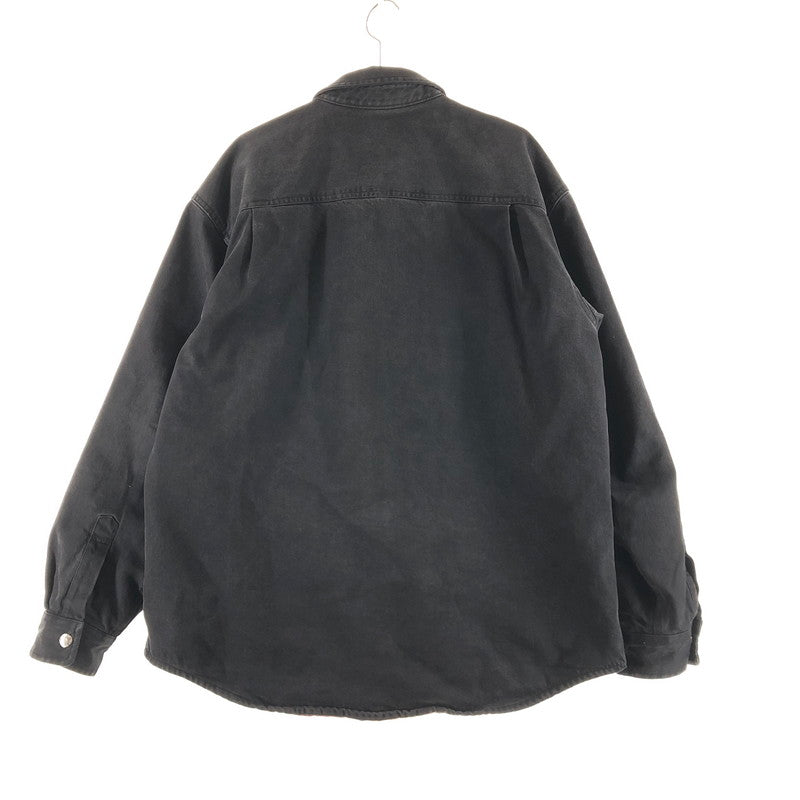 【中古品】【メンズ】 SUPREME QUITED LINED DENIM SNAP SHIRT BLACK シュプリーム キルティド ラインド デニム スナップ シャツ ジャケット 149-260710-sm-01-otoh カラー：ブラック 万代Net店