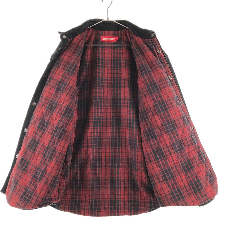 【中古品】【メンズ】 SUPREME QUITED LINED DENIM SNAP SHIRT BLACK シュプリーム キルティド ラインド デニム スナップ シャツ ジャケット 149-260710-sm-01-otoh カラー：ブラック 万代Net店