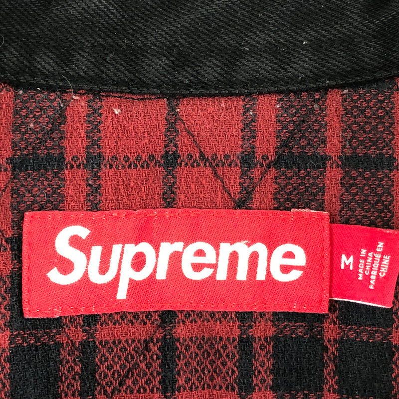 【中古品】【メンズ】 SUPREME QUITED LINED DENIM SNAP SHIRT BLACK シュプリーム キルティド ラインド デニム スナップ シャツ ジャケット 149-260710-sm-01-otoh カラー：ブラック 万代Net店
