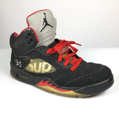 【中古品】【メンズ】 NIKE SUPREME 824371-001 AIR JORDAN 5 RETRO BLACK シュプリームとナイキ コラボ スニーカー 靴 160-260710-sm-06-otoh カラー：ブラック 万代Net店