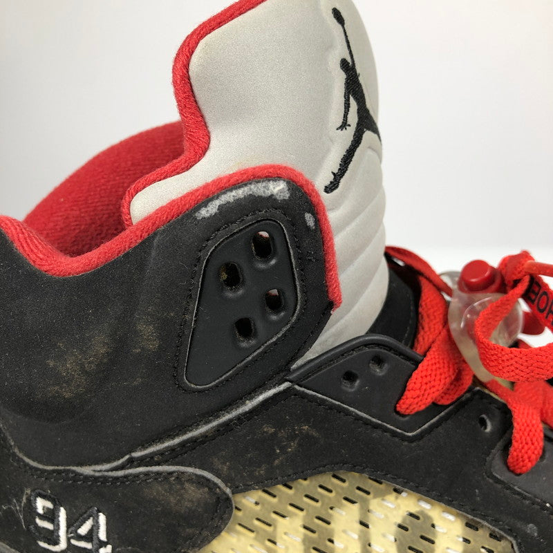 【中古品】【メンズ】 NIKE SUPREME 824371-001 AIR JORDAN 5 RETRO BLACK シュプリームとナイキ コラボ スニーカー 靴 160-260710-sm-06-otoh カラー：ブラック 万代Net店