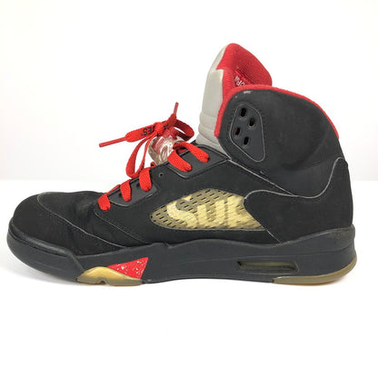 【中古品】【メンズ】 NIKE SUPREME 824371-001 AIR JORDAN 5 RETRO BLACK シュプリームとナイキ コラボ スニーカー 靴 160-260710-sm-06-otoh カラー：ブラック 万代Net店
