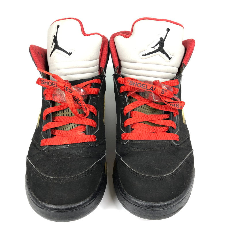 【中古品】【メンズ】 NIKE SUPREME 824371-001 AIR JORDAN 5 RETRO BLACK シュプリームとナイキ コラボ スニーカー 靴 160-260710-sm-06-otoh カラー：ブラック 万代Net店