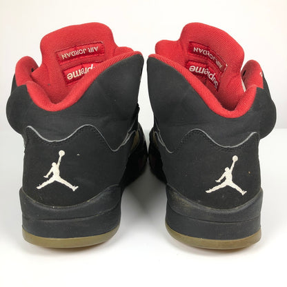 【中古品】【メンズ】 NIKE SUPREME 824371-001 AIR JORDAN 5 RETRO BLACK シュプリームとナイキ コラボ スニーカー 靴 160-260710-sm-06-otoh カラー：ブラック 万代Net店