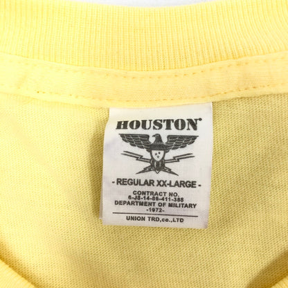 【中古品】【メンズ】 HOUSTON ヒューストン Tシャツ 147-260722-sm-08-otoh サイズ：XXL カラー：イエロー 万代Net店