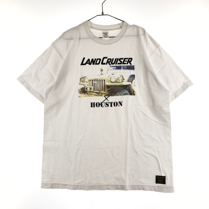 【中古品】【メンズ】 HOUSTON×TOYOTA ヒューストン トヨタ　コラボ ランクル Tシャツ 半袖Tシャツ 147-260722-sm-04-otoh サイズ：XL カラー：ホワイト 万代Net店