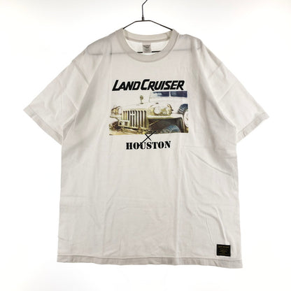 【中古品】【メンズ】 HOUSTON×TOYOTA ヒューストン トヨタ　コラボ ランクル Tシャツ 半袖Tシャツ 147-260722-sm-04-otoh サイズ：XL カラー：ホワイト 万代Net店
