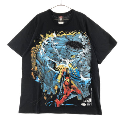 【中古品】【メンズ】 HUF×MARVEL BATTLE T-SHIRT ハフとマーベル コラボTシャツ 147-260722-sm-07-otoh サイズ：XL カラー：ブラック 万代Net店