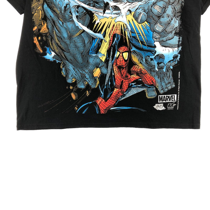 【中古品】【メンズ】 HUF×MARVEL BATTLE T-SHIRT ハフとマーベル コラボTシャツ 147-260722-sm-07-otoh サイズ：XL カラー：ブラック 万代Net店