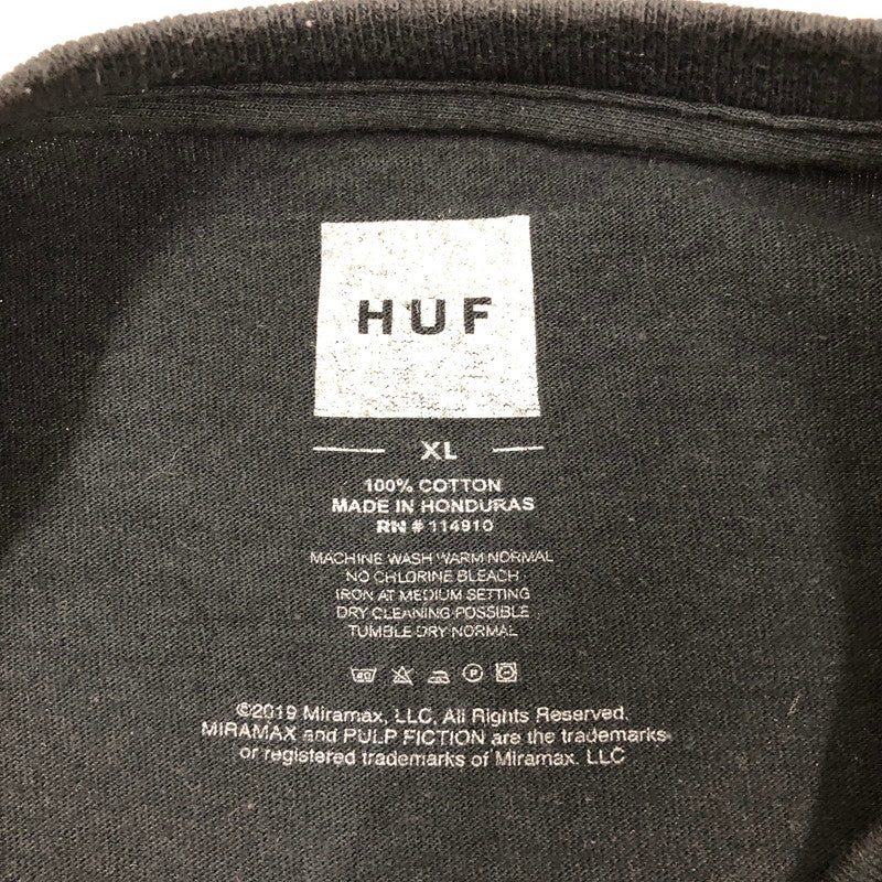 【中古品】【メンズ】 HUF PULP FICTION ERA S/S TEE ハフ パルプ・フィクション Tシャツ ブラック 147-260722-sm-05-otoh サイズ：XL カラー：ブラック 万代Net店