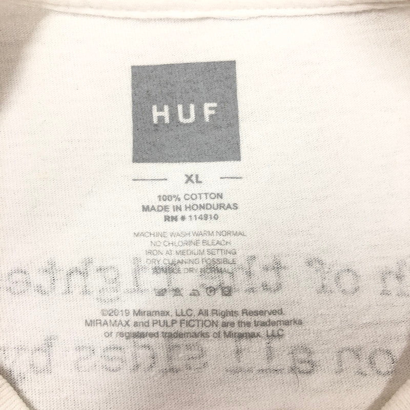 【中古品】【メンズ】 HUF PULP FICTION EZEKIEL S/S TEE ハフ パルプ・フィクション Tシャツ ホワイト 147-260722-sm-06-otoh サイズ：XL カラー：ホワイト 万代Net店