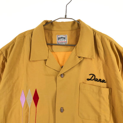 【中古品】【メンズ】 HOUSTON 41225 BOWLING SHIRT ヒューストン レーヨン ボウリングシャツ 147-260722-sm-10-otoh サイズ：XL カラー：マスタードイエロー 万代Net店