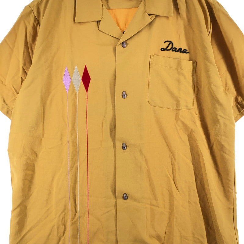 【中古品】【メンズ】 HOUSTON 41225 BOWLING SHIRT ヒューストン レーヨン ボウリングシャツ 147-260722-sm-10-otoh サイズ：XL カラー：マスタードイエロー 万代Net店