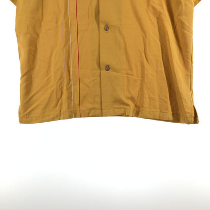 【中古品】【メンズ】 HOUSTON 41225 BOWLING SHIRT ヒューストン レーヨン ボウリングシャツ 147-260722-sm-10-otoh サイズ：XL カラー：マスタードイエロー 万代Net店