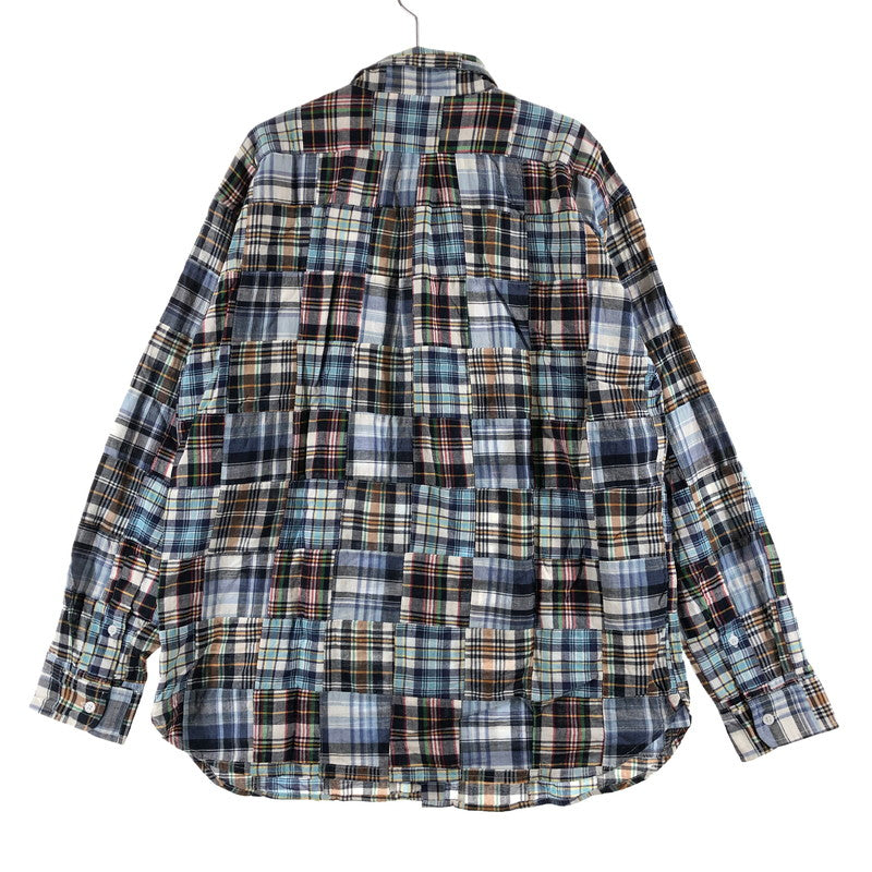 【中古品】【メンズ】 UNIVERD72 ユニバード72 長袖シャツ パッチワークデザイン 147-260722-sm-12-otoh サイズ：XL カラー：ブルー 万代Net店