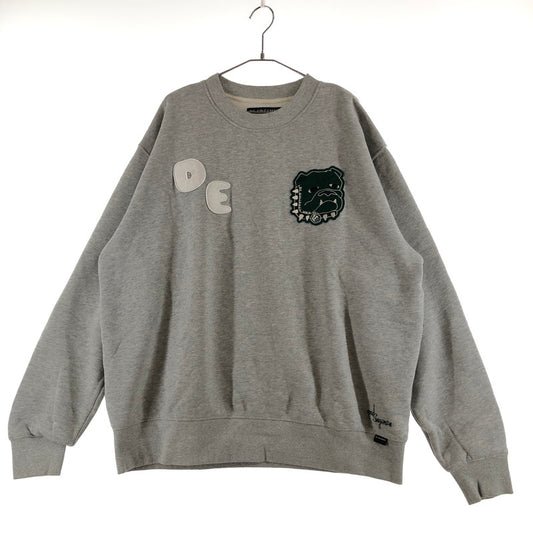 【中古品】【メンズ】 DE SINGSMAN デ・シングスマン ブルドッグワッペンスウェット スウェット 147-260723-sm-05-otoh サイズ：XL カラー：グレー 万代Net店