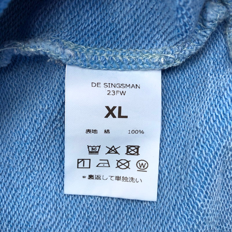 【中古品】【メンズ】 DE SINGSMAN デ・シングスマン 顔料染めスウェット スウェット サックスブルー 147-260723-sm-04-otoh サイズ：XL カラー：サックスブルー 万代Net店