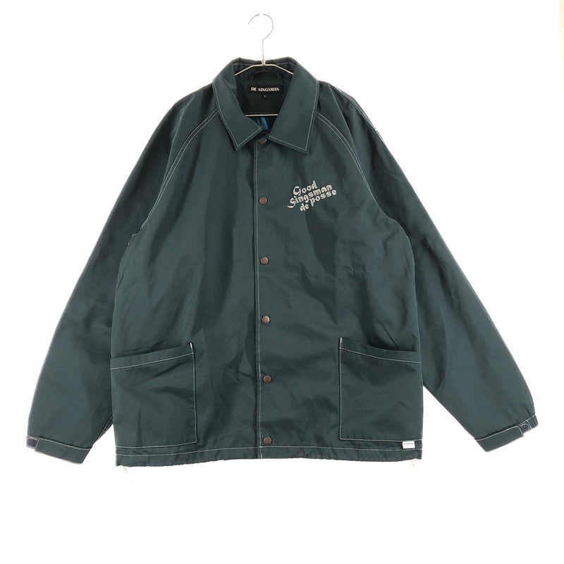 【中古品】【メンズ】 DE SINGSMAN JACKET デ・シングスマン コーチジャケット アウター 147-260723-sm-06-otoh サイズ：XL カラー：ダークグリーン 万代Net店