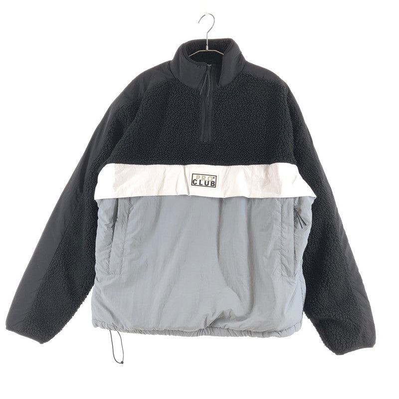 【中古品】【メンズ】 PRO CLUB 16PC0301 プロクラブ ハーフジップボアジャケット 147-260724-sm-02-otoh サイズ：XL カラー：ブラック×グレー 万代Net店